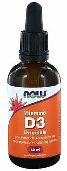 Vitamine D3 1000ie 30 ml NOW
