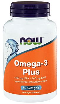 Omega 3 Plus NOW 60 capsules