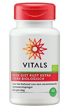 Rode Gist Rijst extra sterk Biologisch van Vitals 60 caps