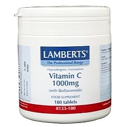 Vitamine C 1000mg met bioflavonoiden Lamberts 180 tabl.